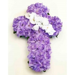 cemetery flower,cross silk flower