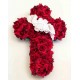 cemetery flower,cross silk flower