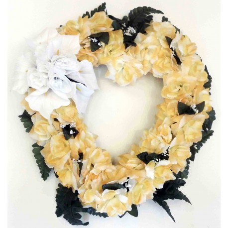 Cemetery Flower | Heart Silk Flower