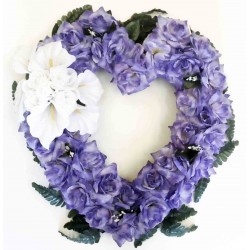 Cemetery Flower | Heart Silk Flower