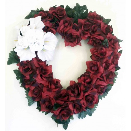 Cemetery Flower | Heart Silk Flower