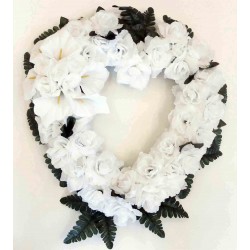 Cemetery Flower | Heart Silk Flower