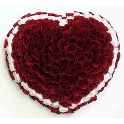 Cemetery Flower | Heart Silk Flower
