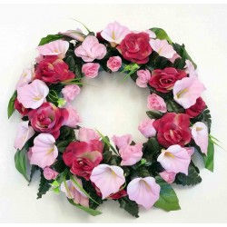 cemetery flower,wreath silk flower