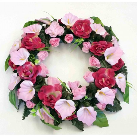 cemetery flower,wreath silk flower