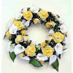 cemetery flower,wreath silk flower