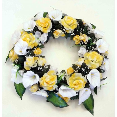 cemetery flower,wreath silk flower