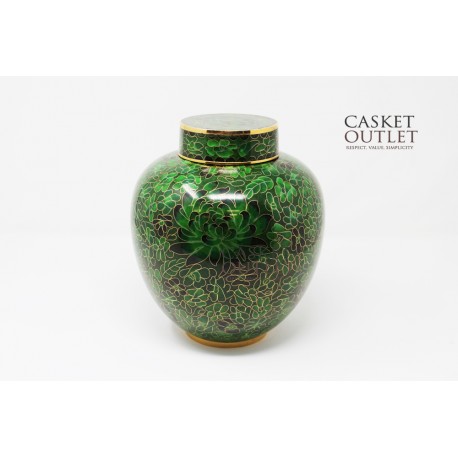 Cloisonne Urn, Metal Urn, Copper Urn