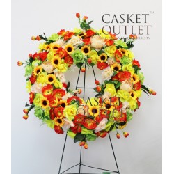 cemetery flower,wreath silk flower
