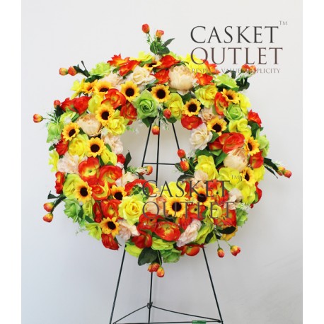 cemetery flower,wreath silk flower