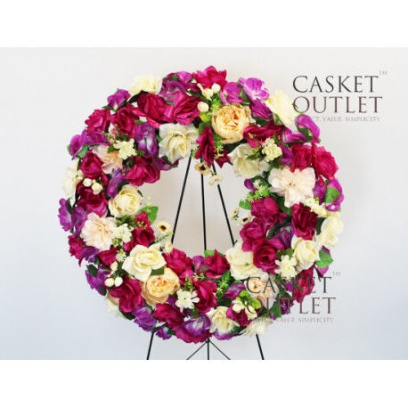 cemetery flower,wreath silk flower