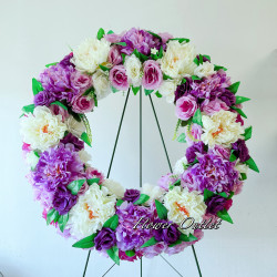 cemetery flower,wreath silk flower