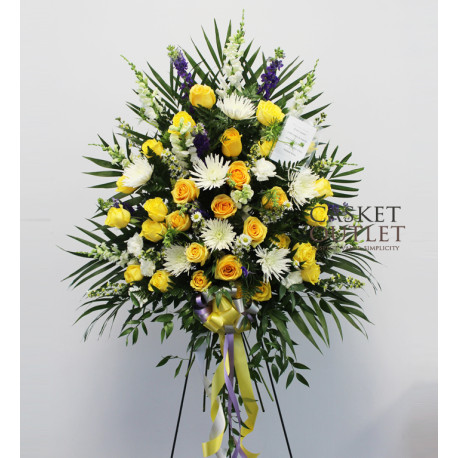 Peaceful Heart | Standing Spray | Funeral Flowers (FFSS97)
