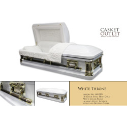White Throne Métal Cercueil (M-012)